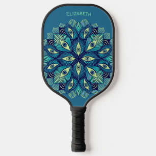 Trippy Psychedelische Ogen Bloemen Surrealistische Pickleball Paddle