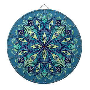 Trippy Psychedelische Ogen Floral Art – Surrealist Dartbord