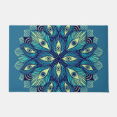 Trippy Psychedelische Ogen Floral Art – Surrealist Deurmat (Voorkant)