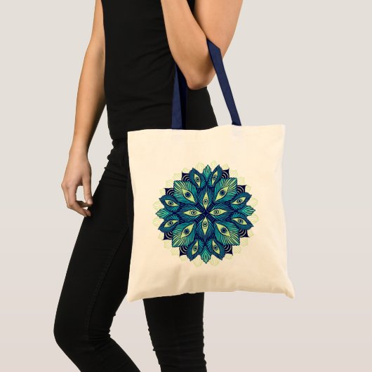 Trippy Psychedelische Ogen Floral Art – Surrealist Tote Bag (Voorkant (product))