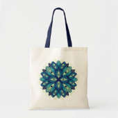 Trippy Psychedelische Ogen Floral Art – Surrealist Tote Bag (Voorkant)