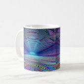 trippy psychedelische optische illusie, koffiemok (Voorkant links)