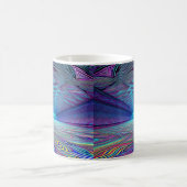 trippy psychedelische optische illusie, koffiemok (Center)