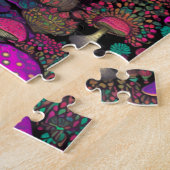 Trippy Psychedelische Paddenstoel   Legpuzzel (Zijkant)