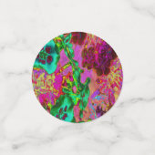Trippy Psychedelische Smaragdgroene Bloemen Confetti (Kleine voorkant)