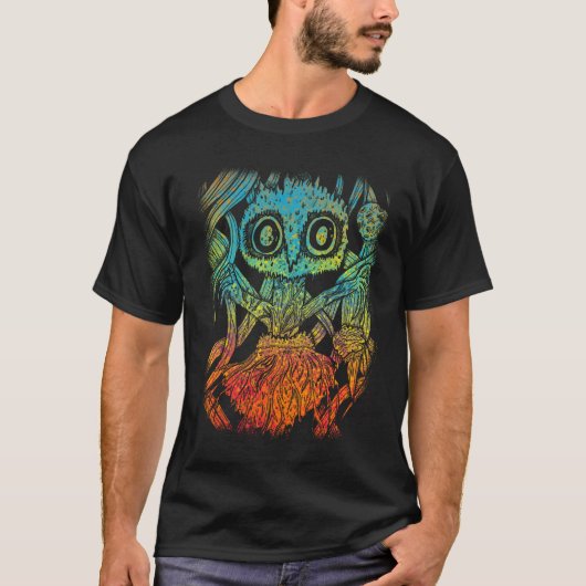 Trippy psychedelische spin esthetisch artistiek t-shirt (Voorkant)