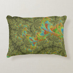 Trippy Psychedelische Spiraal Fractale Kunst Accent Kussen