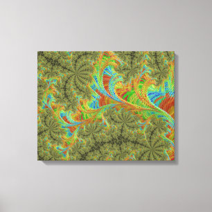 Trippy Psychedelische Spiraal Fractale Kunst Canvas Afdruk