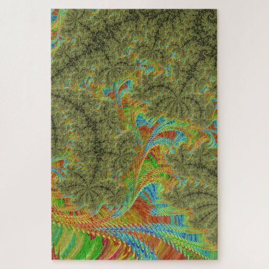 Trippy Psychedelische Spiraal Fractale Kunst Legpuzzel (Verticaal)