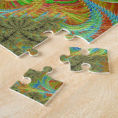 Trippy Psychedelische Spiraal Fractale Kunst Legpuzzel (Zijkant)