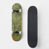 Trippy Psychedelische Spiraal Fractale Kunst Persoonlijk Skateboard (Voorkant)