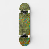Trippy Psychedelische Spiraal Fractale Kunst Persoonlijk Skateboard (Voorkant)