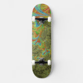 Trippy Psychedelische Spiraal Fractale Kunst Persoonlijk Skateboard (Voorkant)
