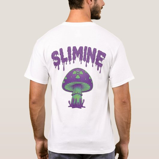 Trippy Radioactive Purple Mushroom with Dripping S T-shirt (Achterkant)