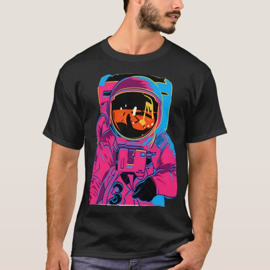 Trippy Rainbow Astronaut T-shirt (Voorkant)