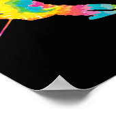 Trippy Rainbow Hippie - Stropdas-kleurstof Skiën Poster (Hoek)