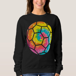 Trippy Rainbow Hippie Tie Dye Handbal Trui