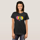 Trippy Rainbow Hippie Tie Dye Tafeltennis T-shirt (Voorkant volledig)