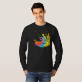 Trippy Rainbow Hippie Tie Dye Vist T-shirt (Voorkant volledig)