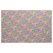 Trippy Rainbow-kleuren rond vierkantspatroon Stof (Fat Quarter)