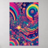 Trippy Rainbow Whirlwind Poster (Voorkant)