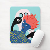 Trippy rare vaporwave psychedelic muismat (Met muis)