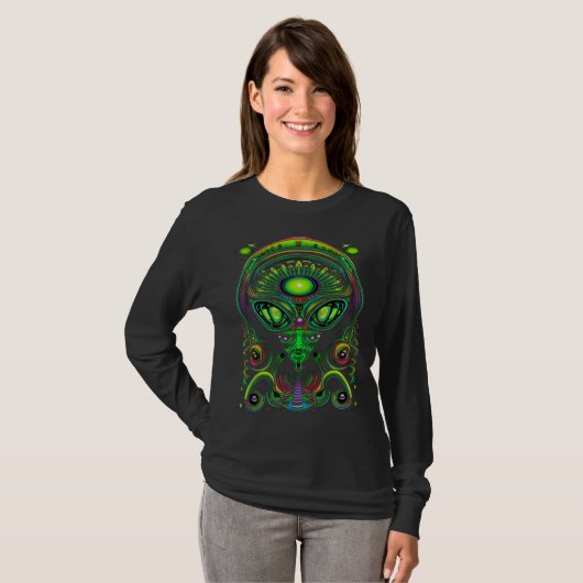 Trippy Rave Alien Tank Top UFO (Voorkant volledig)
