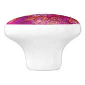 Trippy Red en Magenta Impressionistic Landschap Keramische Knop (Zijkant)