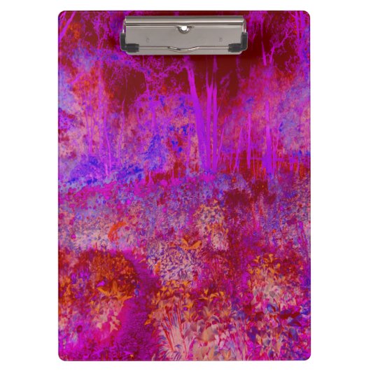 Trippy Red en Magenta Impressionistic Landschap Klembord (Voorkant)