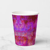 Trippy Red en Magenta Impressionistic Landschap Papieren Bekers (Achterkant)