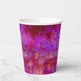 Trippy Red en Magenta Impressionistic Landschap Papieren Bekers