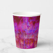 Trippy Red en Magenta Impressionistic Landschap Papieren Bekers (Rechts)