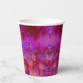 Trippy Red en Magenta Impressionistic Landschap Papieren Bekers (Voorkant)