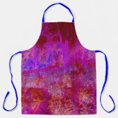 Trippy Red en Magenta Impressionistic Landschap Schort (Voorkant)