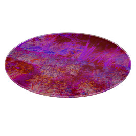 Trippy Red en Magenta Impressionistic Landschap Snijplank