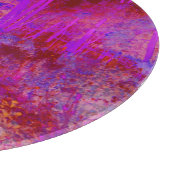 Trippy Red en Magenta Impressionistic Landschap Snijplank (Hoek)