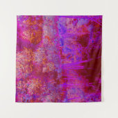 Trippy Red en Magenta Impressionistic Landschap Wandkleed (Voorkant (horizontaal))