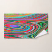 Trippy Red, Green and Blue Abstract Groovy Art Bad Handdoek (Handdoek)