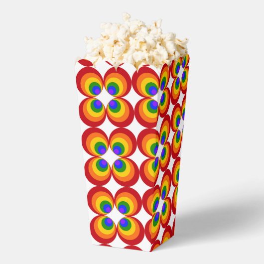 Trippy Regenboem Bloemen Bedankdoosjes (Popped)