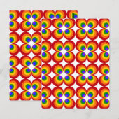 Trippy Regenboem Bloemen Briefkaart (Voorkant / Achterkant)