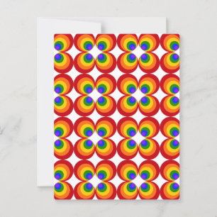 Trippy Regenboem Bloemen Briefkaart