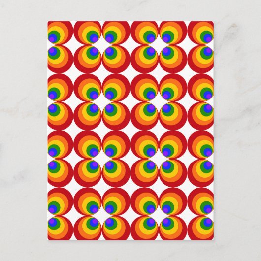 Trippy Regenboem Bloemen Briefkaart (Voorkant)
