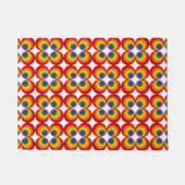 Trippy Regenboem Bloemen Deurmat (Voorkant)
