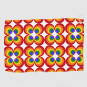 Trippy Regenboem Bloemen Golfhanddoek (Horizontaal)