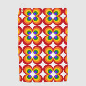 Trippy Regenboem Bloemen Golfhanddoek (Voorkant)