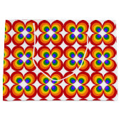Trippy Regenboem Bloemen Groot Cadeauzakje (Voorkant)