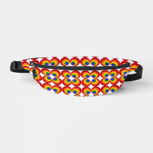 Trippy Regenboem Bloemen Heuptasje (Voorkant)