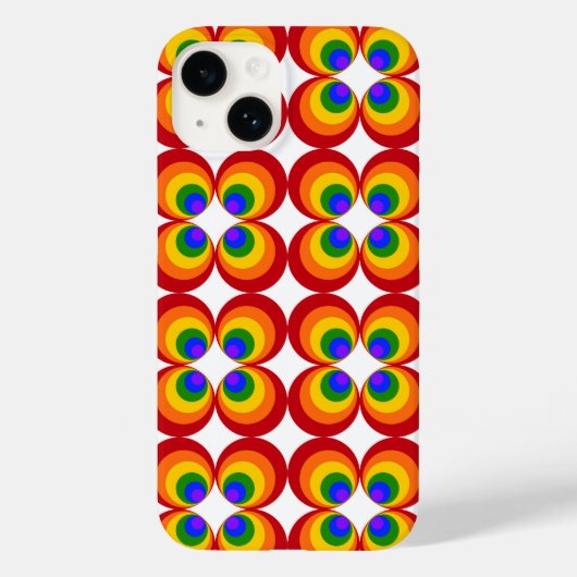 Trippy Regenboog Bloemen Case-Mate iPhone Case (Achterkant)