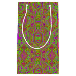 Trippy Retro Chartreuse Magenta Abstract Patroon Klein Cadeauzakje