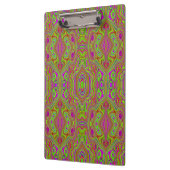 Trippy Retro Chartreuse Magenta Abstract Patroon Klembord (Links)